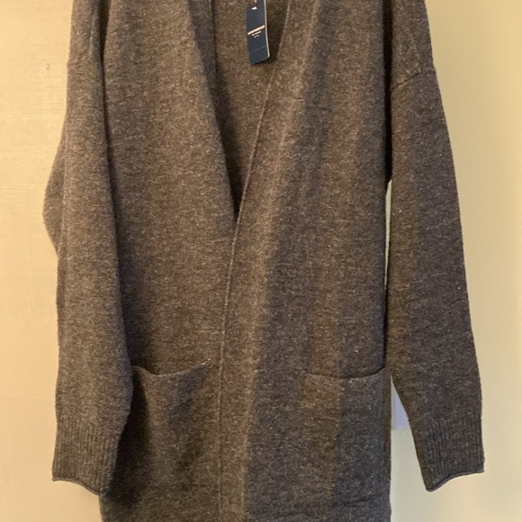 Lucky Brand Dark Gray Long Wool Blend Cardigan New With Tags - Picture 11 of 16